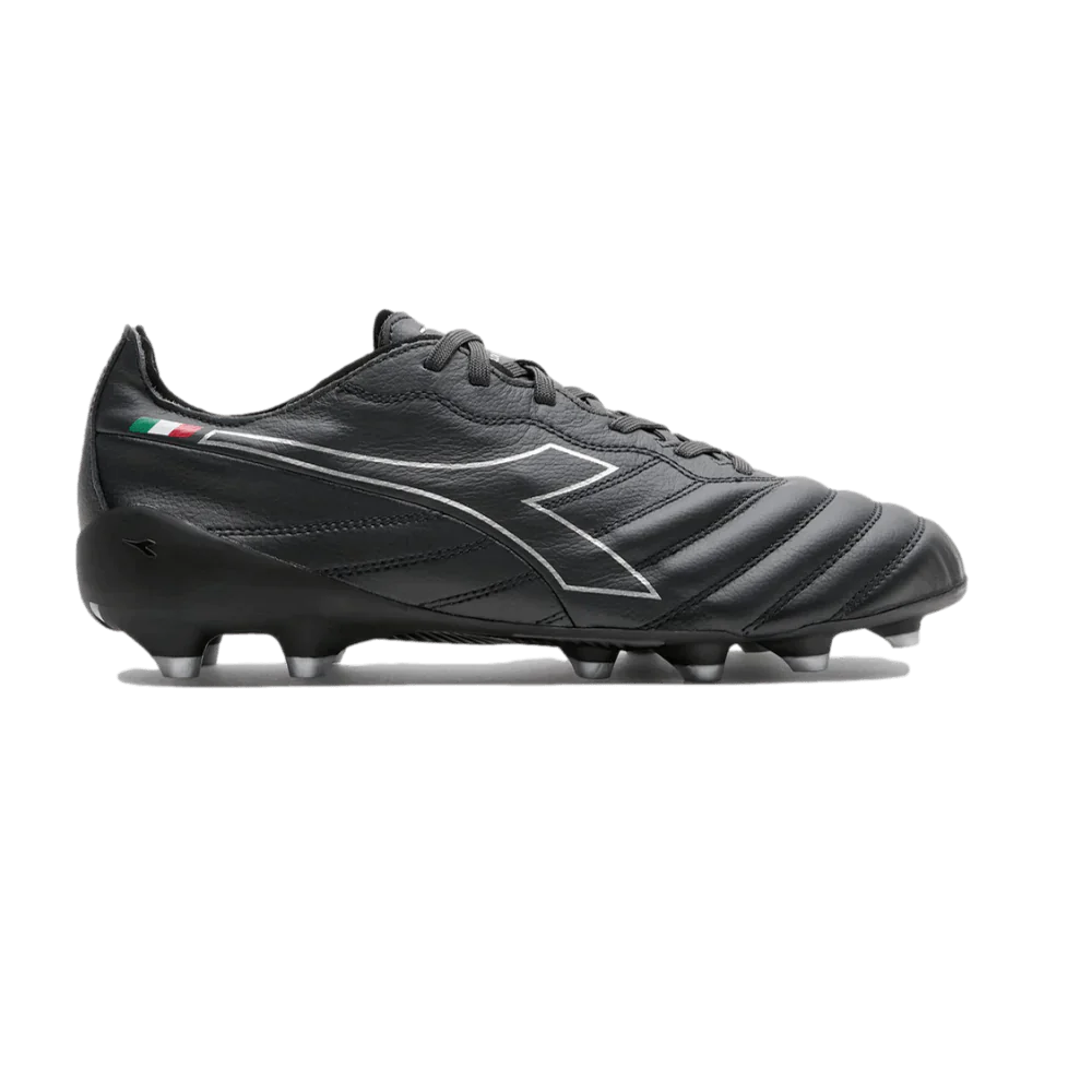 Botas de fútbol para hombre Diadora Brasil Elite Tech ITA LPX FG de suelo firme, negras