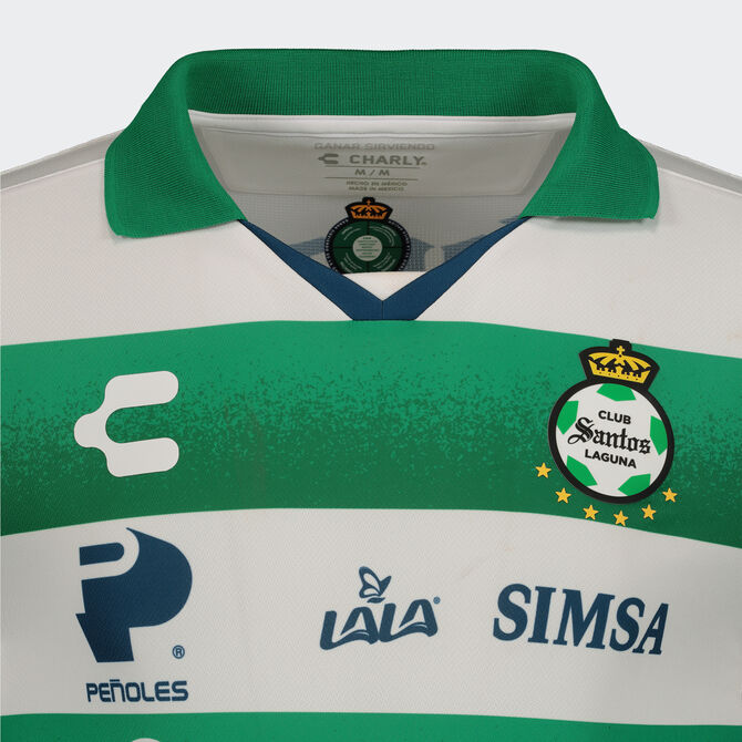 Charly Santos Home Jersey for Men 2021/22 - Green/White
