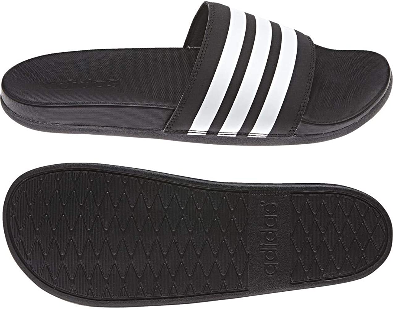 adidas Men's Adilette Comfort Slides Black/White