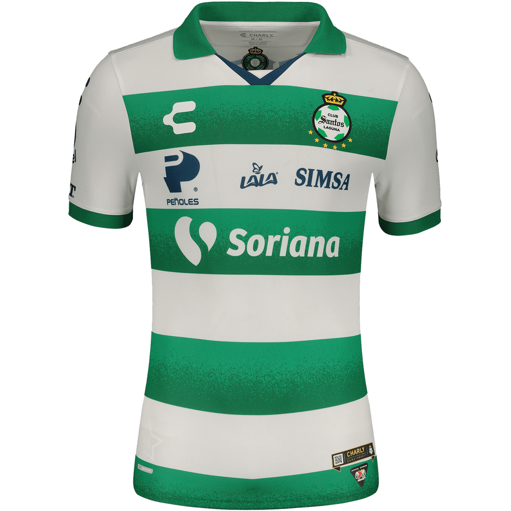 Charly Santos Home Jersey for Men 2021/22 - Green/White