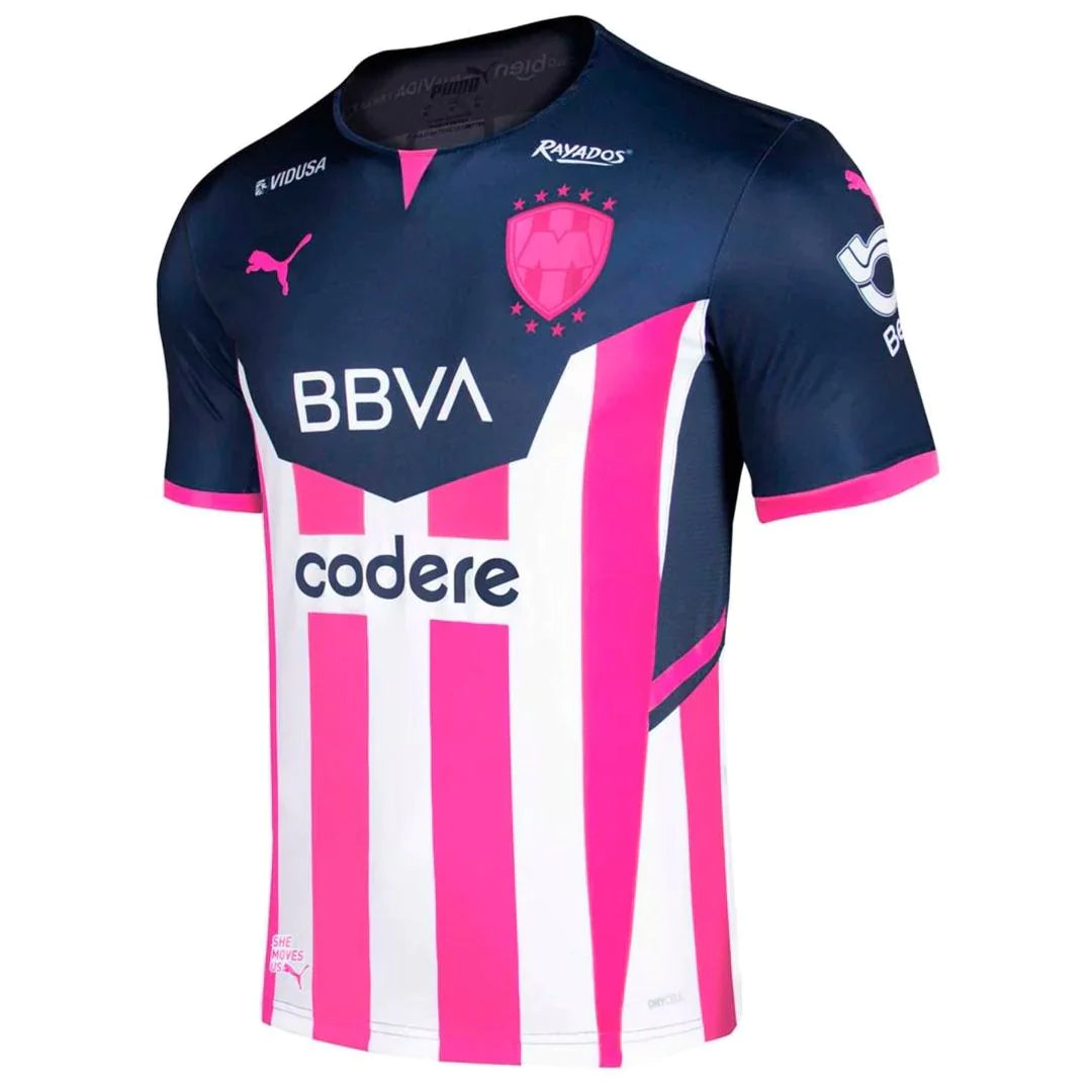 Camiseta PUMA Monterrey 21 Concientización sobre el cáncer de mama Azul marino/Rosa