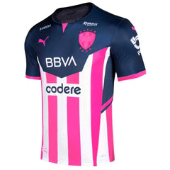 Camiseta PUMA Monterrey 21 Concientización sobre el cáncer de mama Azul marino/Rosa