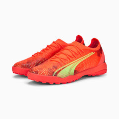 PUMA Ultra Ultimate Cage Turf Football Boots Fiery/Yellow