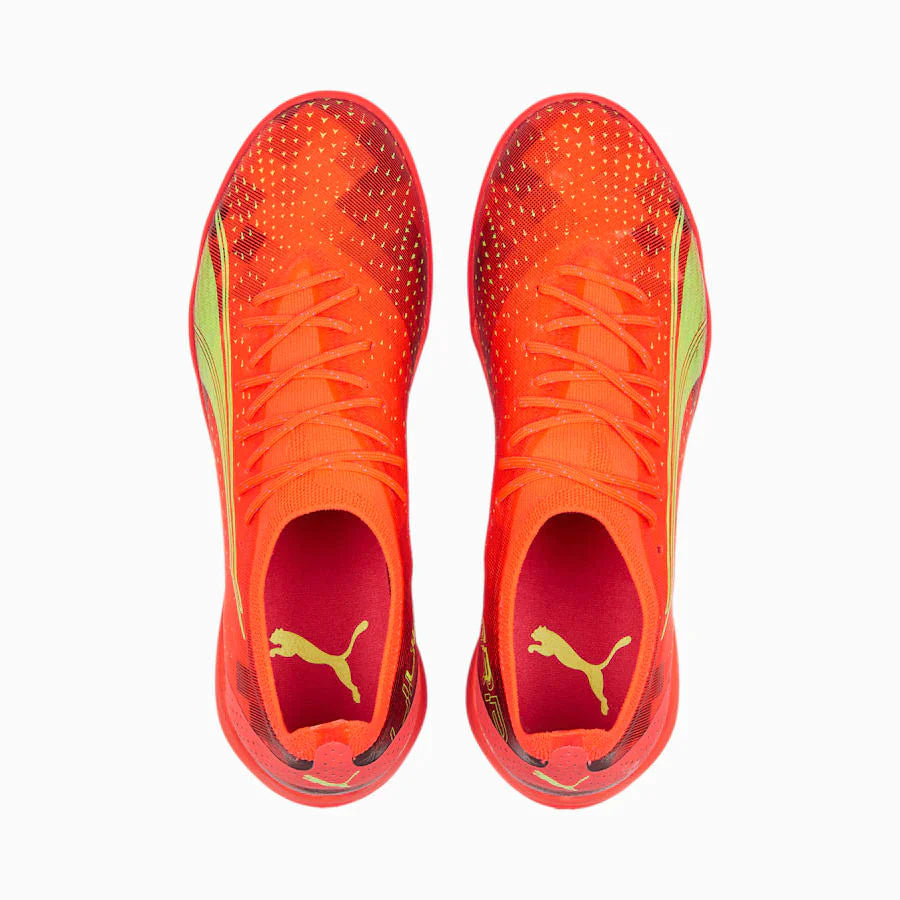 PUMA Ultra Ultimate Cage Turf Football Boots Fiery/Yellow