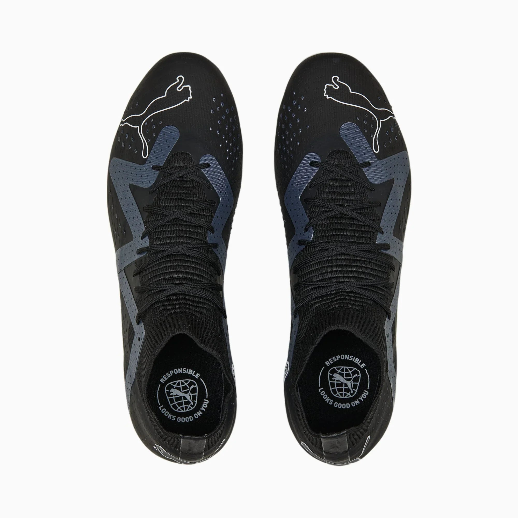 PUMA Future Match FG/AG Multi-Ground Football Boots Black/White