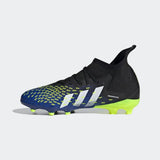 adidas Kid's Predator Freak 3 FG J Firm Ground Football Boots Black/White/Yellow