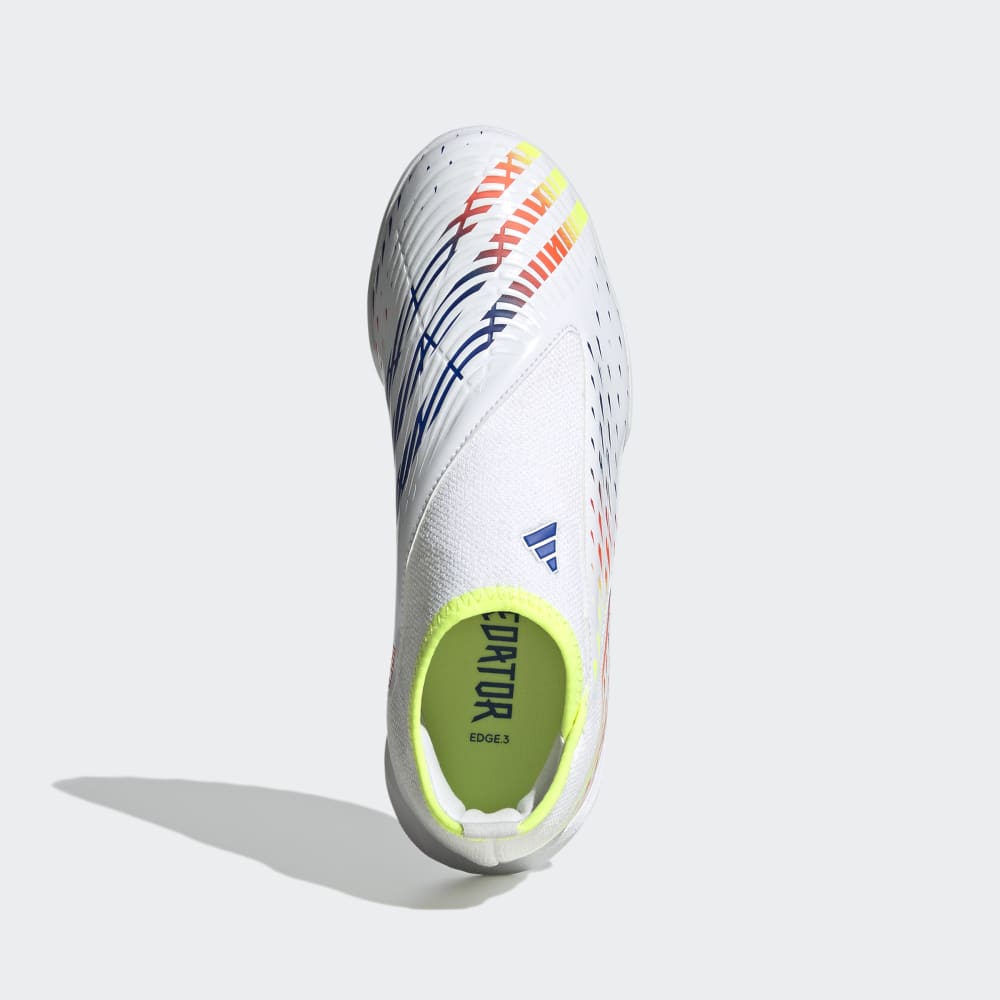 adidas Kid's Predator Edge 3 Laceless TF J Turf Football Boots White