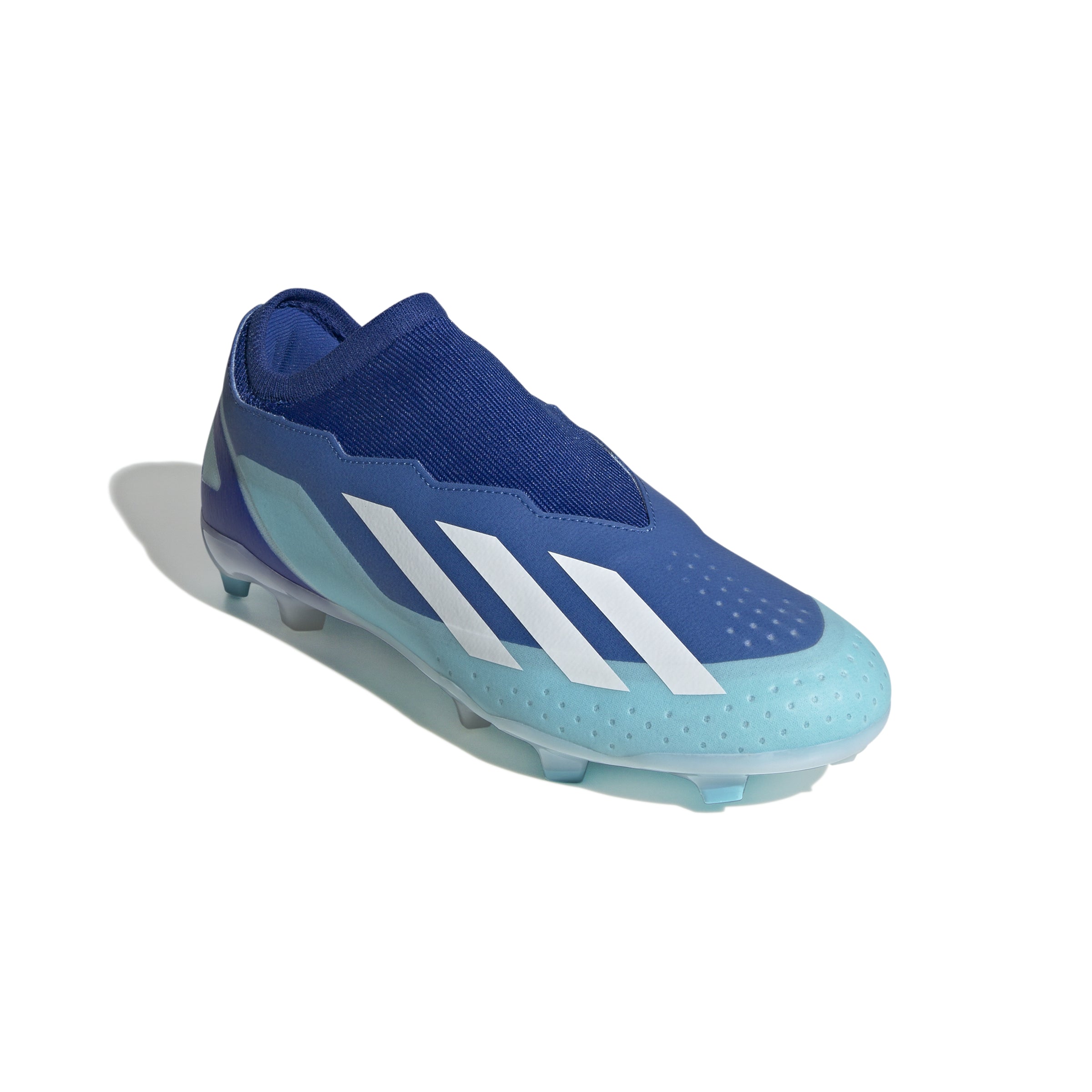 Adidas x Crazyfast.3 Laceless FG Firm Ground Soccer Cleats Royal White 10.5