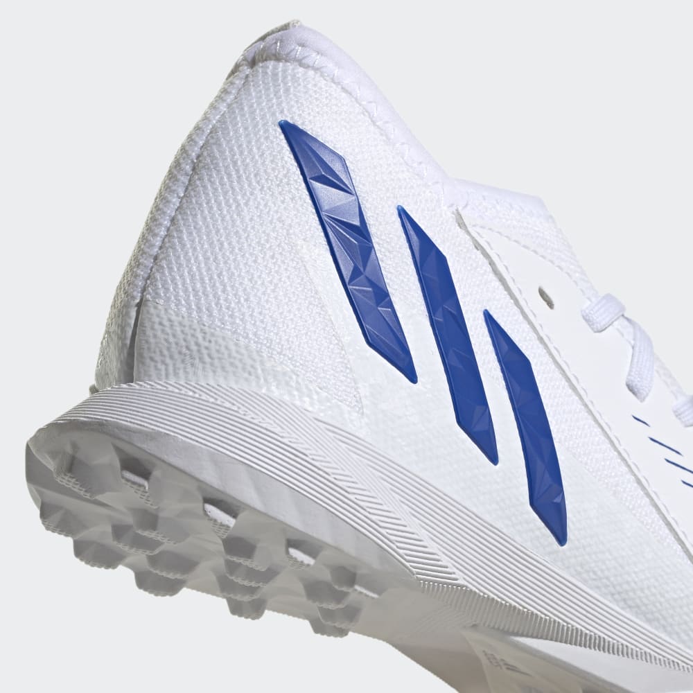 adidas Kid's Predator Edge 3 TF J Turf Football Boots White/Blue