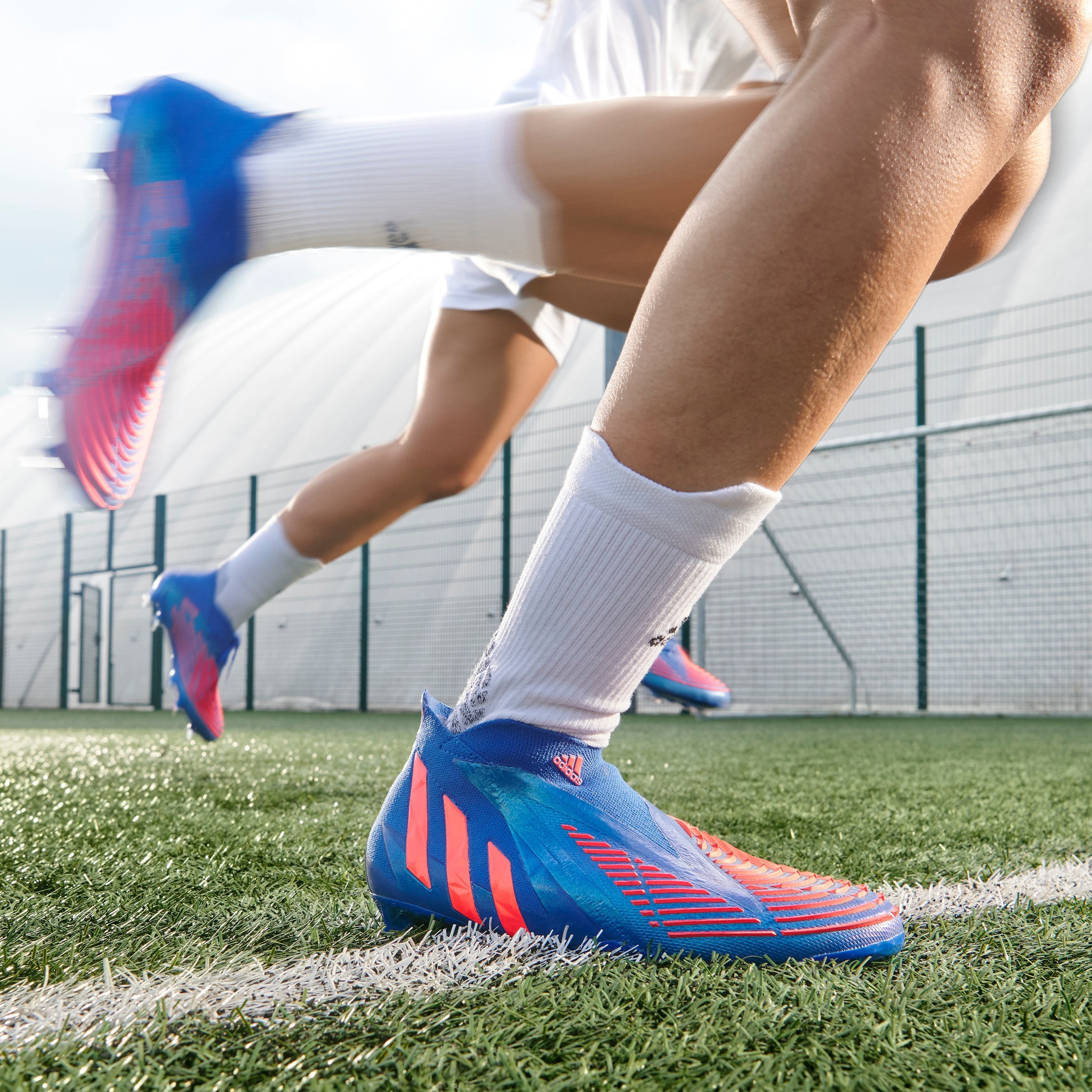 adidas Predator Edge+ FG Firm Ground Boots Hi-Res Blue/Turbo/Hi-Res Blue