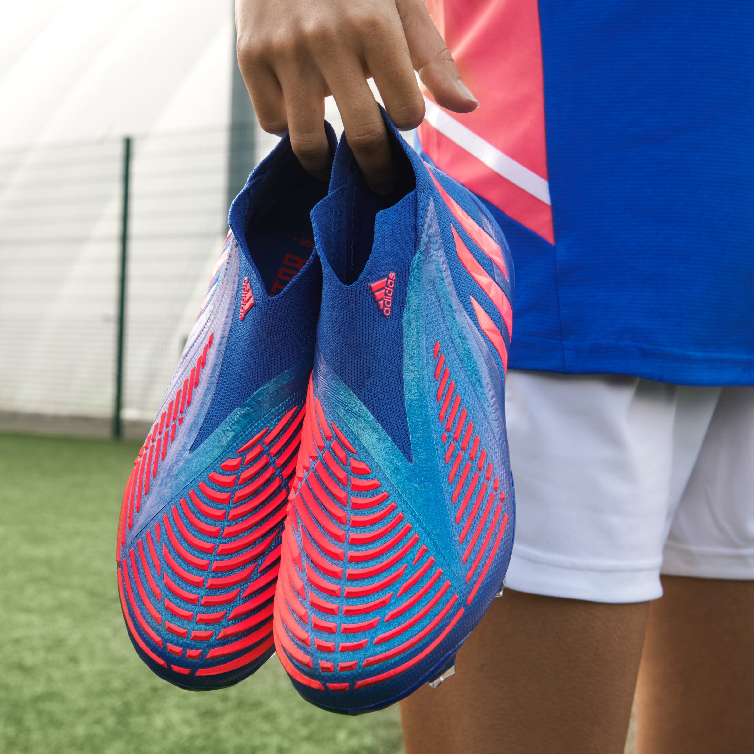 adidas Predator Edge+ FG Firm Ground Boots Hi-Res Blue/Turbo/Hi-Res Blue