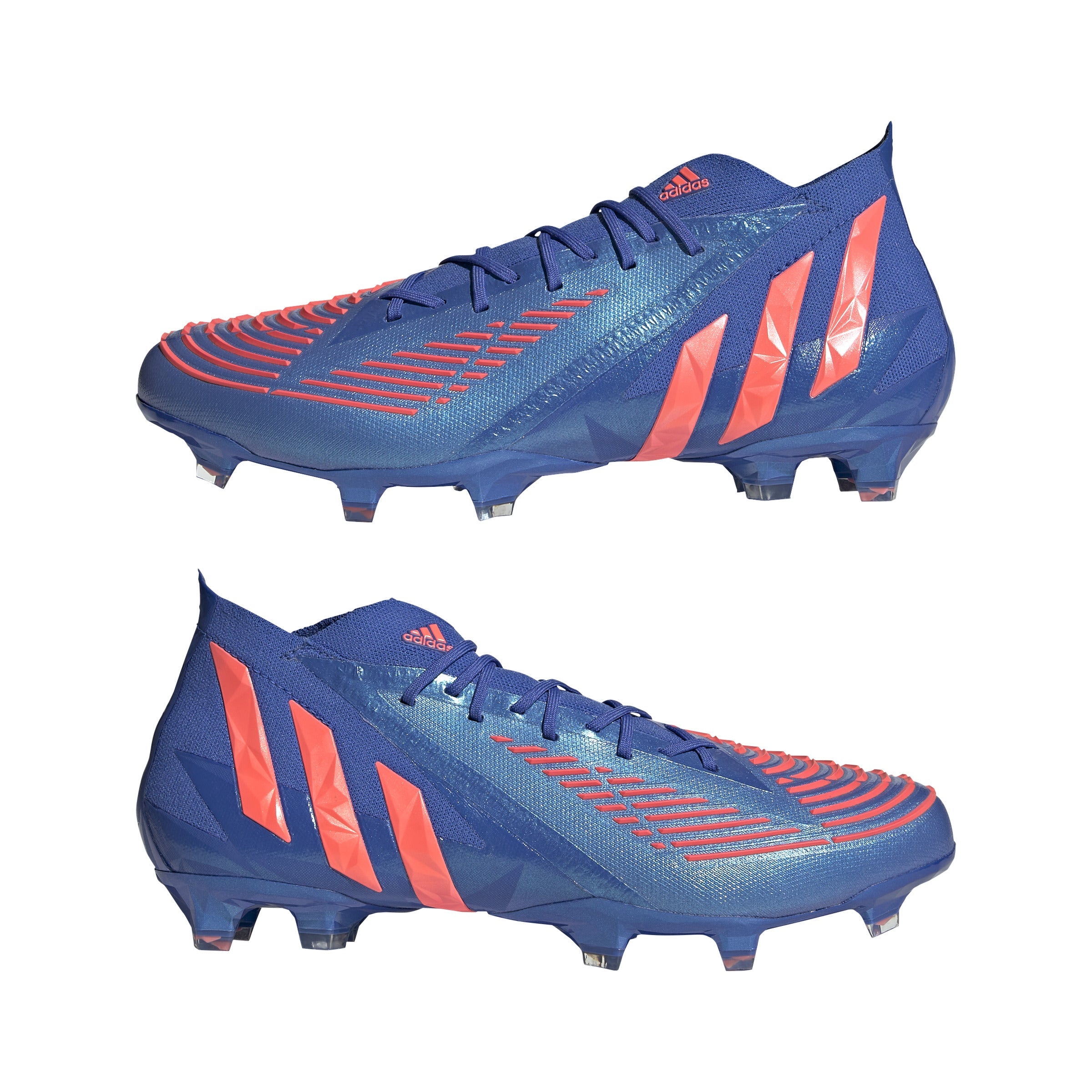 adidas Predator EDGE 1 FG Firm Ground Cleats - Blue/Turbo / 6.5
