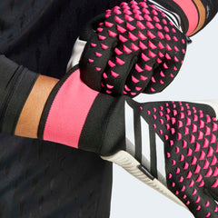 adidas Predator Pro Fingersave Goalkeeper Gloves Black/White/Shock Pink