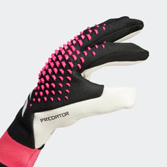 adidas Predator Pro Fingersave Goalkeeper Gloves Black/White/Shock Pink