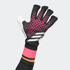 adidas Predator Pro Fingersave Goalkeeper Gloves Black/White/Shock Pink