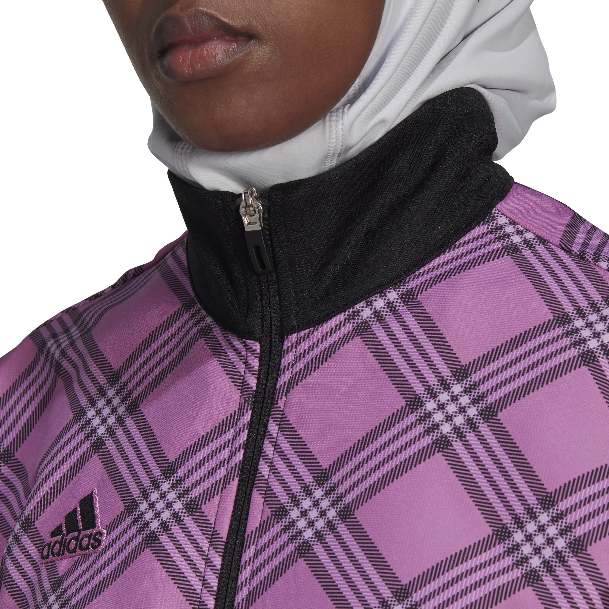 Adidas checkered jacket best sale