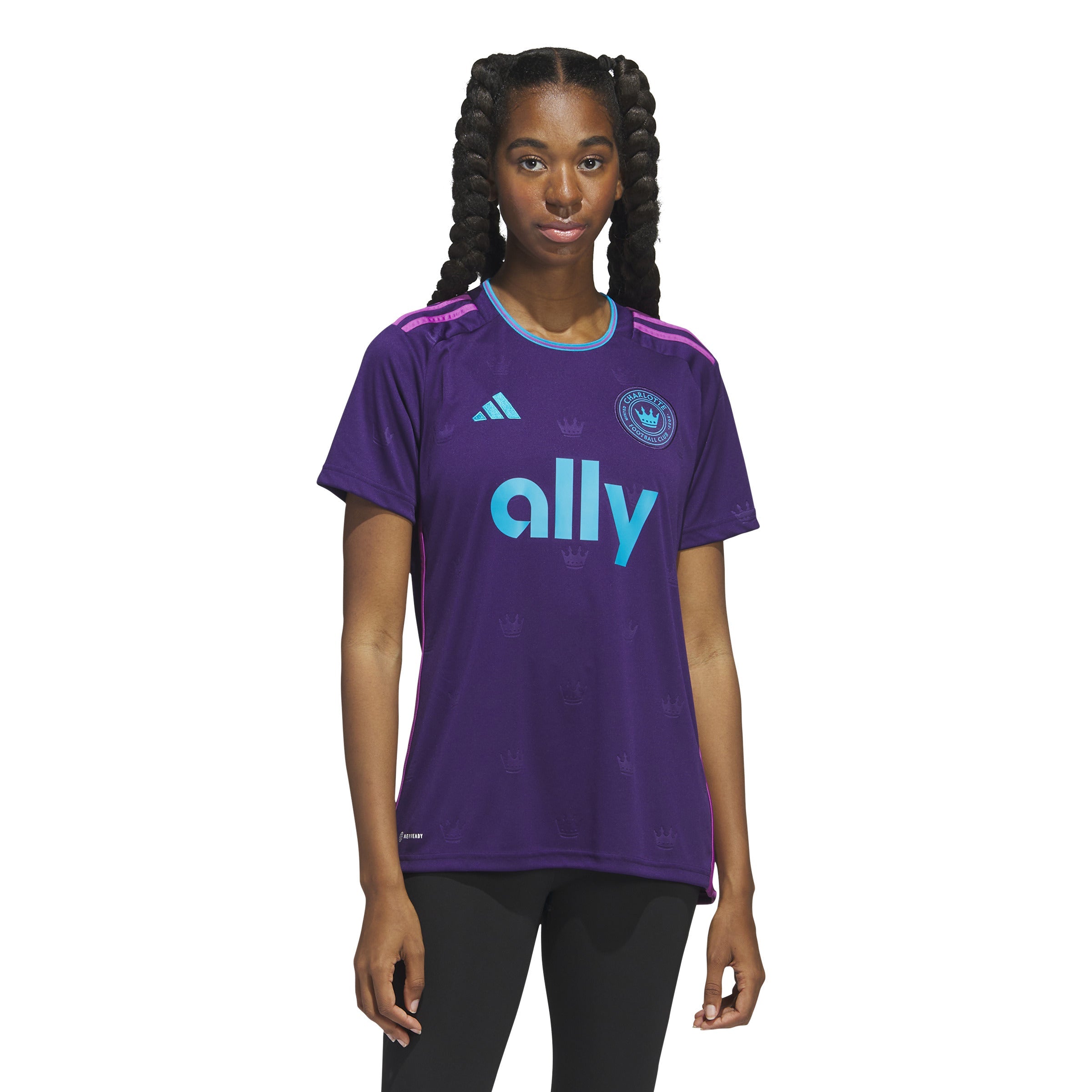 Camisetas adidas mujer purpura on sale