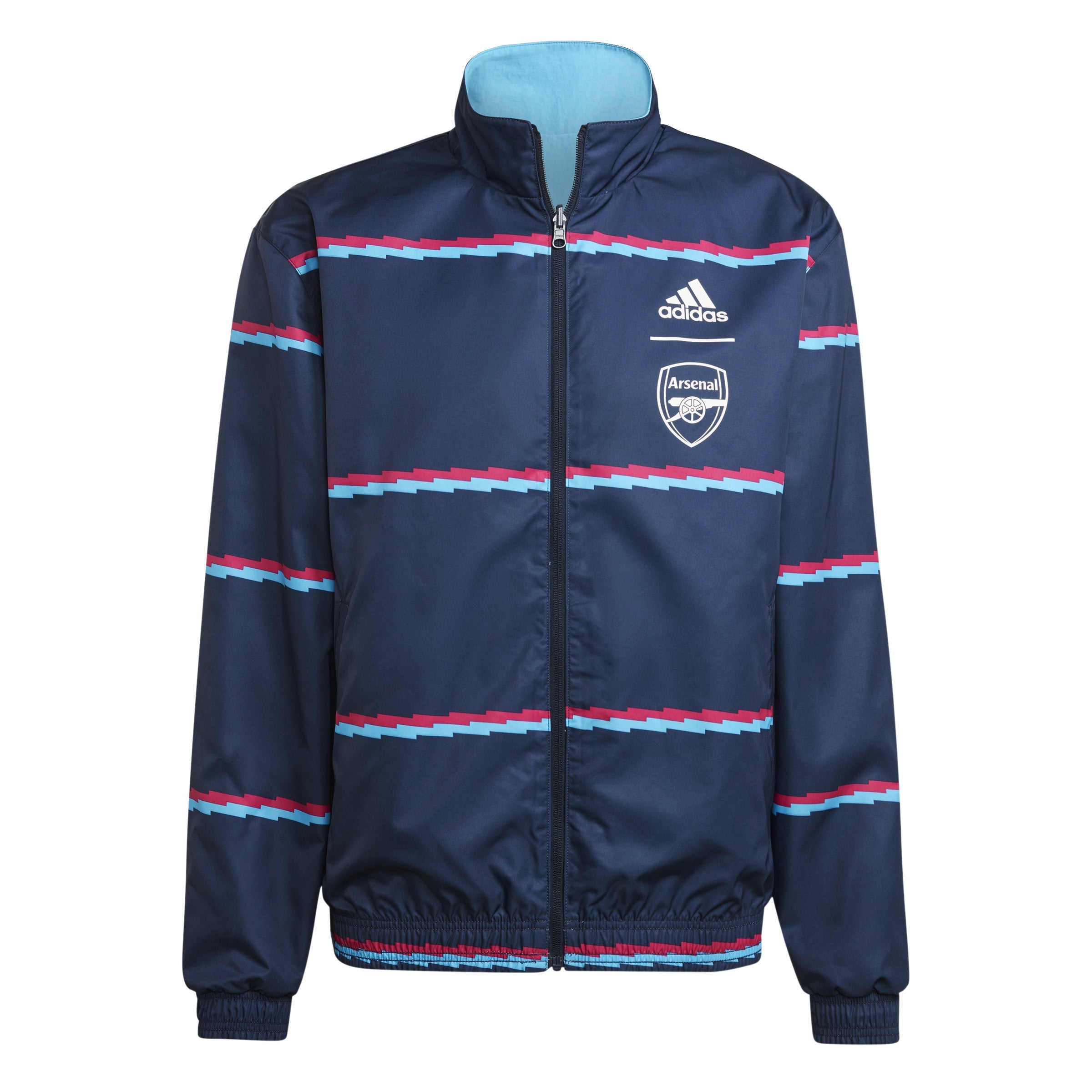 adidas Arsenal 2022 - 23 Reversible Anthem Jacket - NavyPink