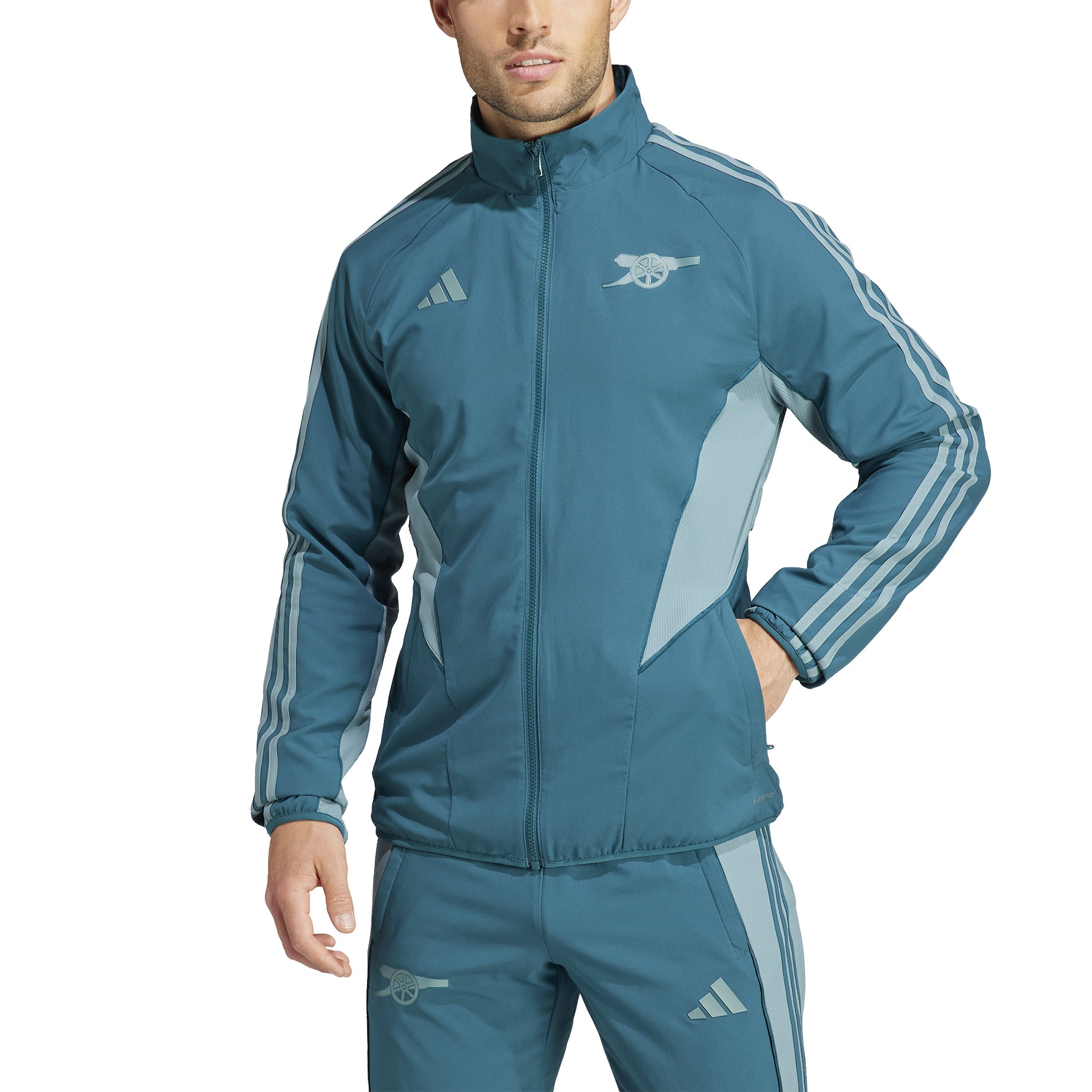 Adidas Arsenal 23 24 European Anthem Jacket Green