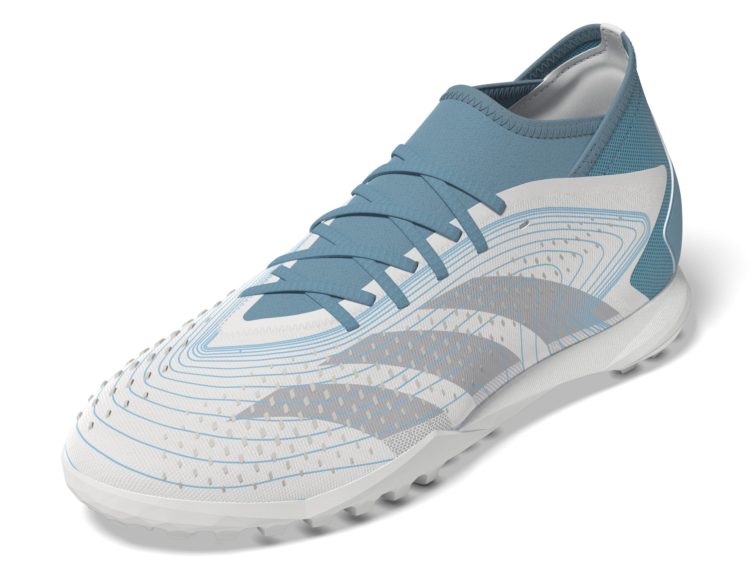 adidas Predator Accuracy.3 TF Turf Shoes White/Grey/Blue