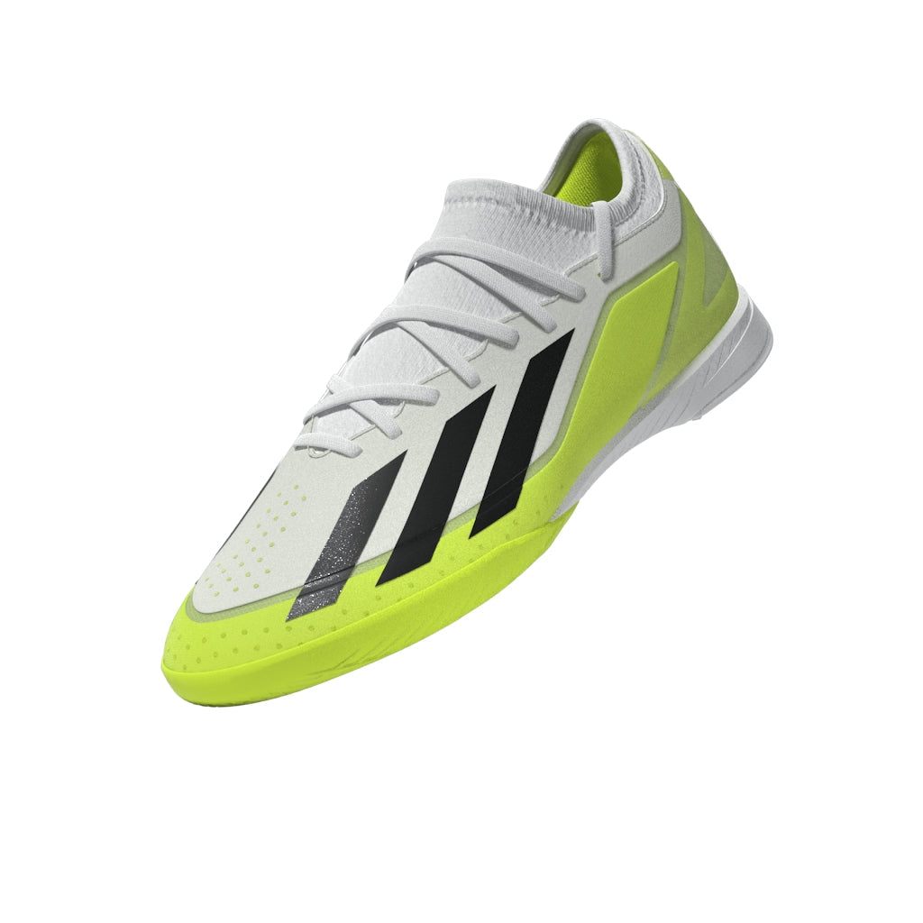 Adidas x Crazyfast.3 Indoor Soccer Shoes White Black Lemon 11.5