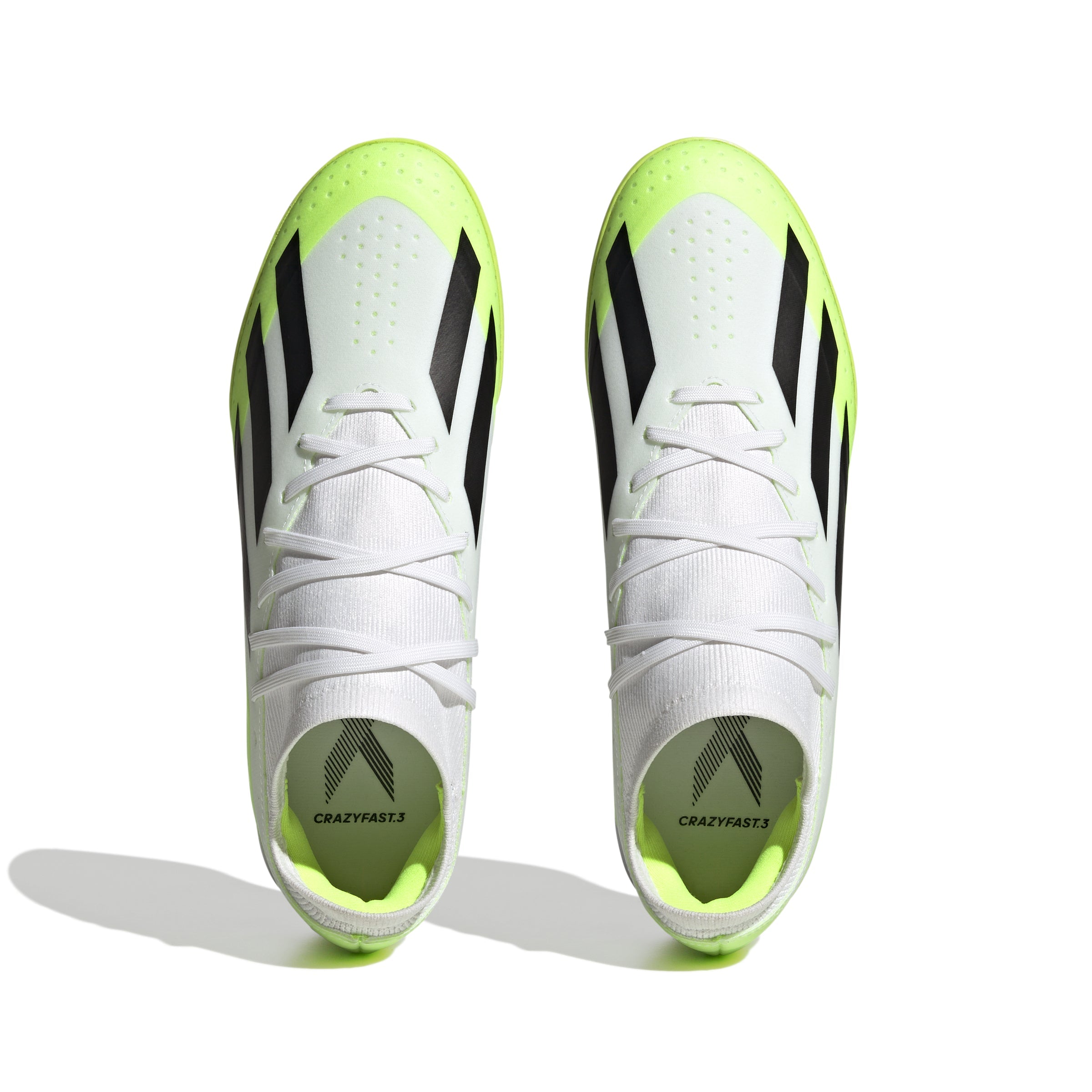 Adidas x Crazyfast.3 Indoor Soccer Shoes White Black Lemon 11