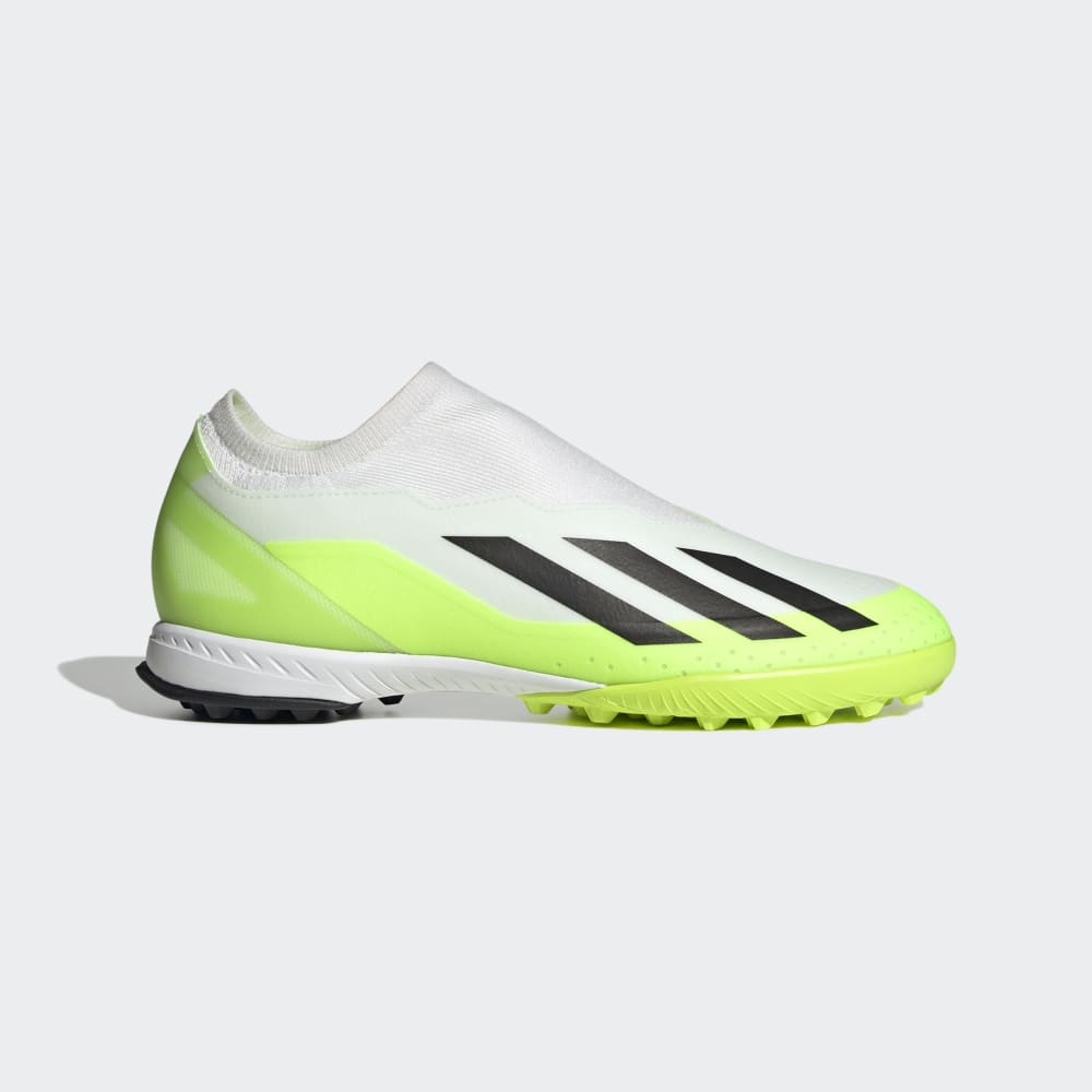 adidas X Crazyfast.3 TF Turf Soccer Shoes White/Black/Lucid Lemon
