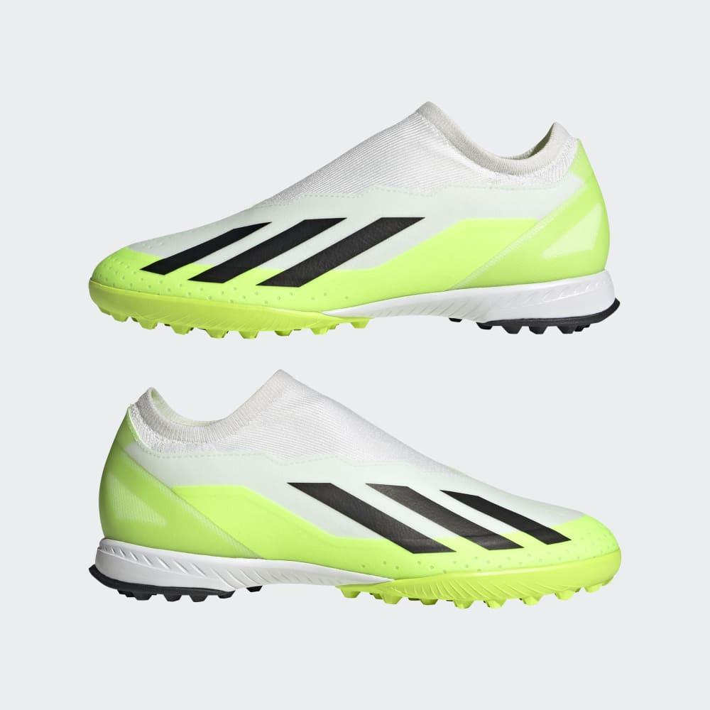 adidas X Crazyfast.3 TF Turf Soccer Shoes White/Black/Lucid Lemon