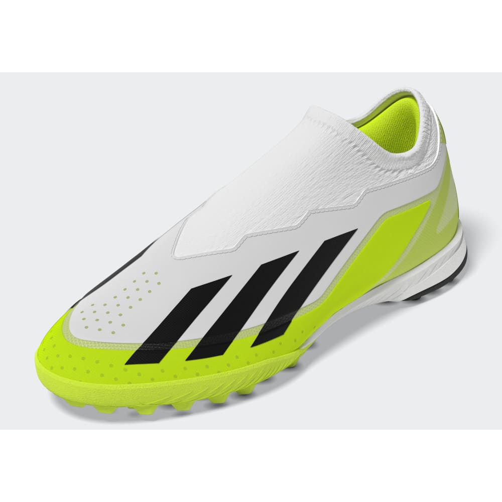 adidas X Crazyfast.3 TF Turf Soccer Shoes White/Black/Lucid Lemon