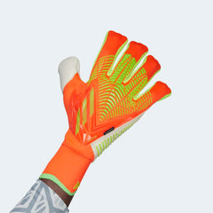 Guantes de portero adidas Predator Edge Fingersave Pro rojo solar/verde solar