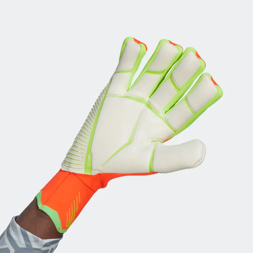 Guantes de portero adidas Predator Edge Fingersave Pro rojo solar/verde solar