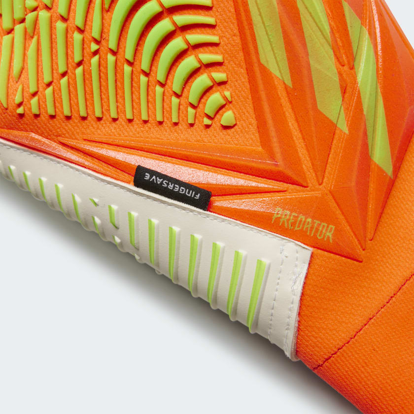 Guantes de portero adidas Predator Edge Fingersave Pro rojo solar/verde solar