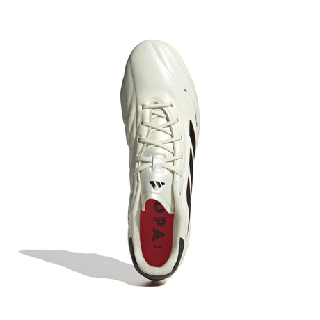 adidas Copa Pure 2 Elite FG Firm Ground Soccer Cleats - Ivory/Black/Solar Red - Best Buy Soccer