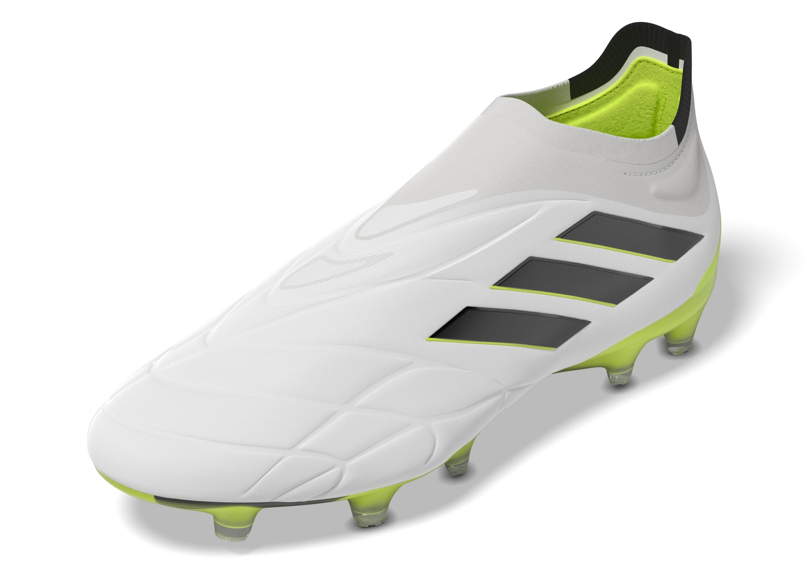 adidas Copa Pure+ FG Firm Ground Soccer Cleats White/Black/Lucid Lemon - Best Buy Soccer