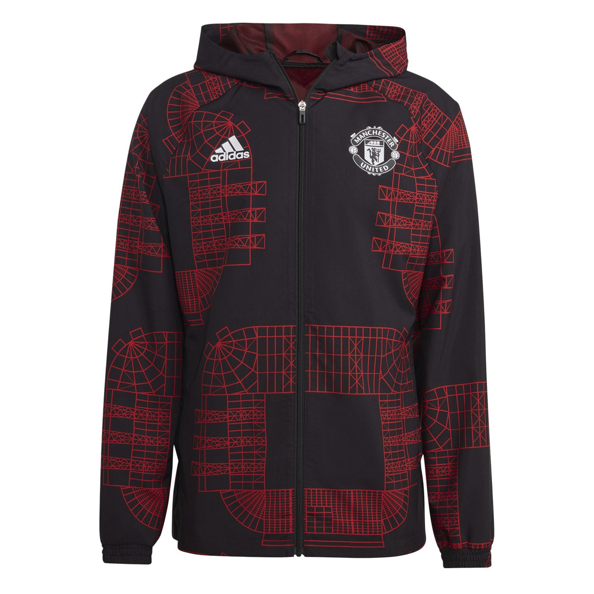 adidas Manchester United Windbreaker - Black - Best Buy Soccer