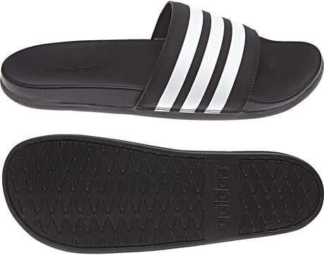adidas Men's Adilette Comfort Slides Black/White - Best Buy Soccer
