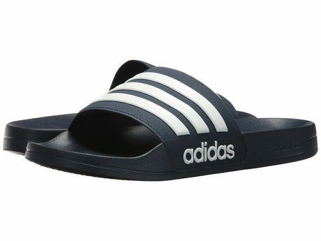 adidas Men's Adilette Shower Slides Navy/White - Best Buy Soccer