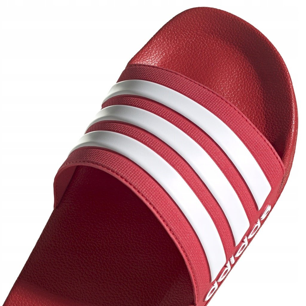 adidas Men's Adilette Shower Slides Red/White - Best Buy Soccer