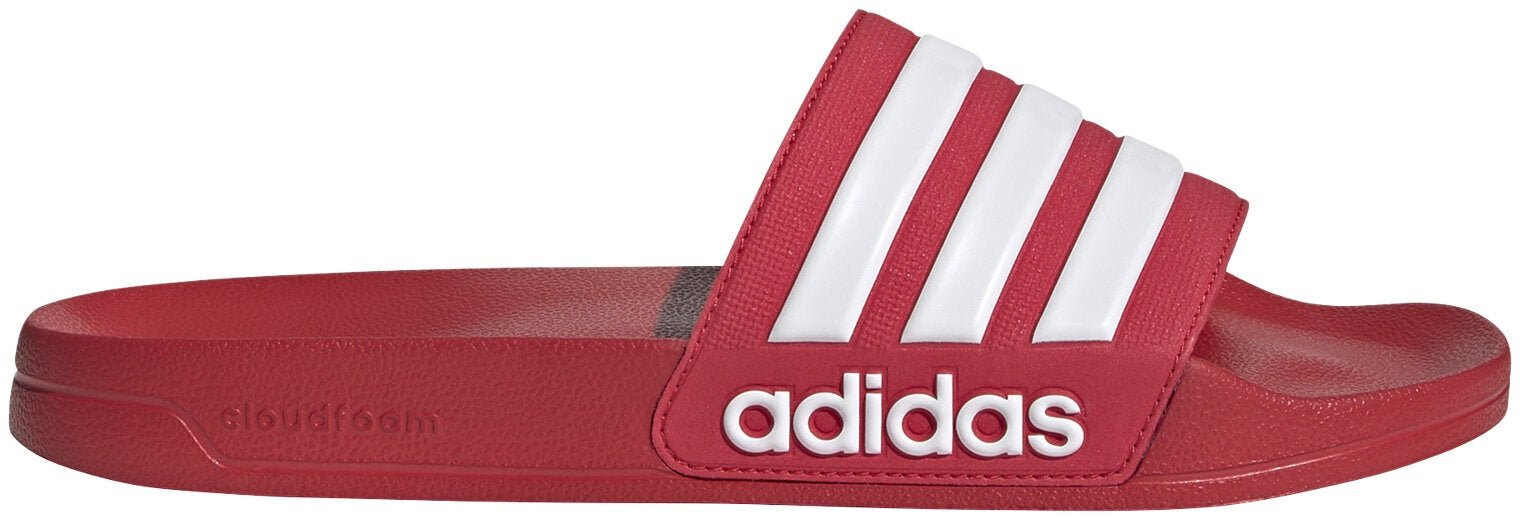 adidas Men's Adilette Shower Slides Red/White - Best Buy Soccer