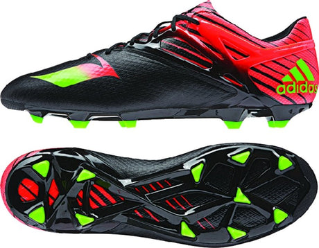 adidas Messi 15.1 FG/AG Multi - Ground Soccer Cleats - Black/Solar Green/Solar Red - Best Buy Soccer