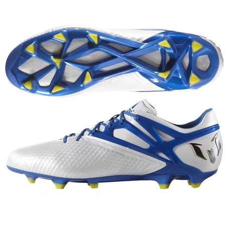 adidas Messi 15.1 FG/AG Multi - Ground Soccer Cleats - White/Blue/Black - Best Buy Soccer