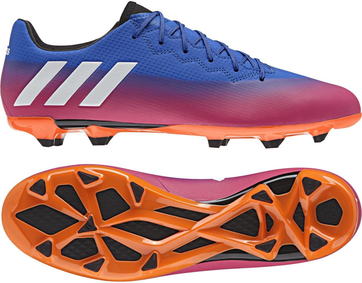 adidas Messi 16.3 FG/AG Multi - Ground Soccer Cleats - Blue Blast/White/Solar Orange - Best Buy Soccer