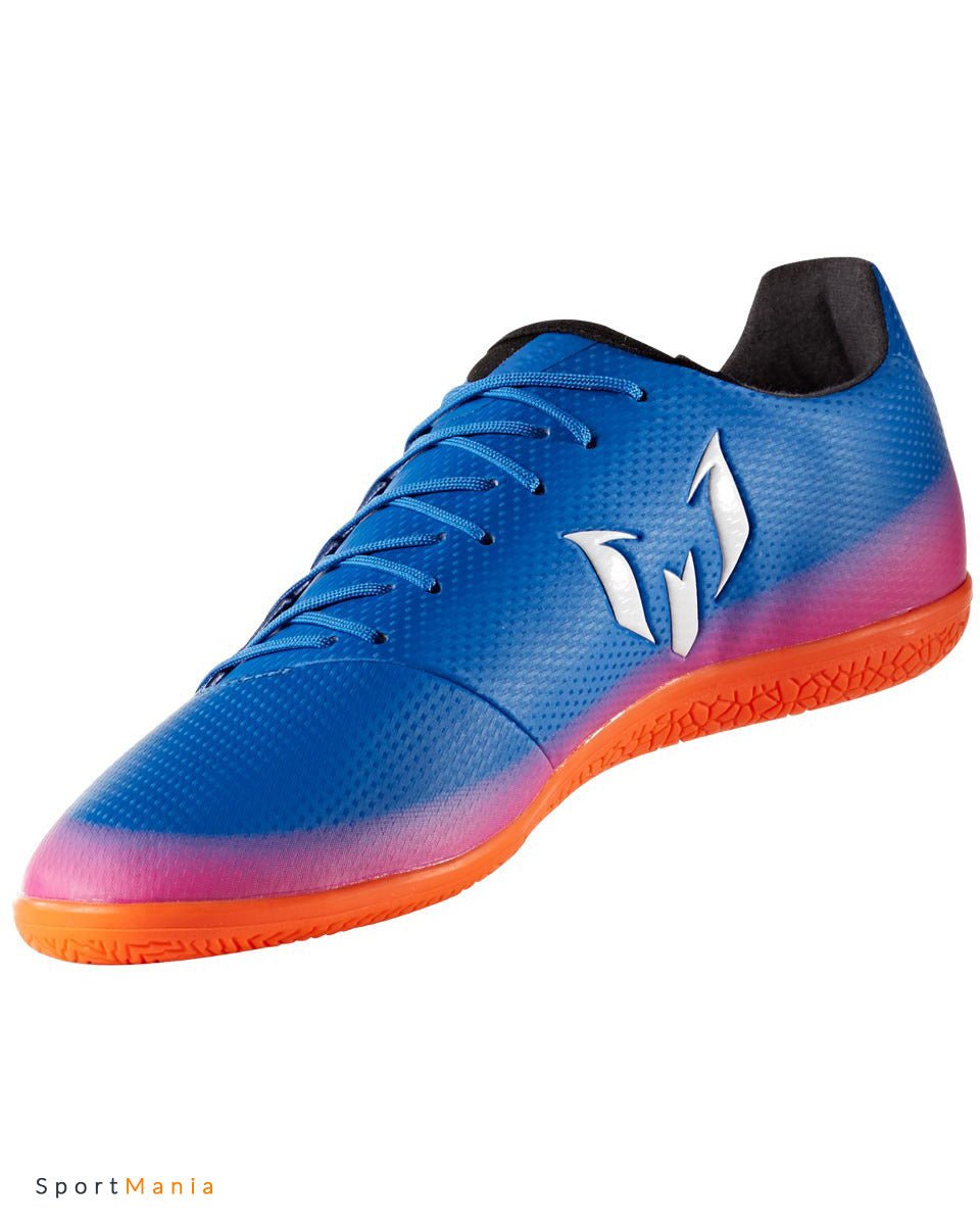 adidas Messi 16.3 IN Indoor Soccer Shoes - Blue/White/Orange - Best Buy Soccer
