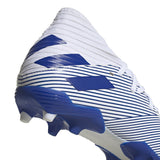 adidas Nemeziz 19.3 FG Firm Ground Youth Soccer Cleats - White/Royal - Best Buy Soccer