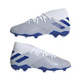 adidas Nemeziz 19.3 FG Firm Ground Youth Soccer Cleats - White/Royal - Best Buy Soccer