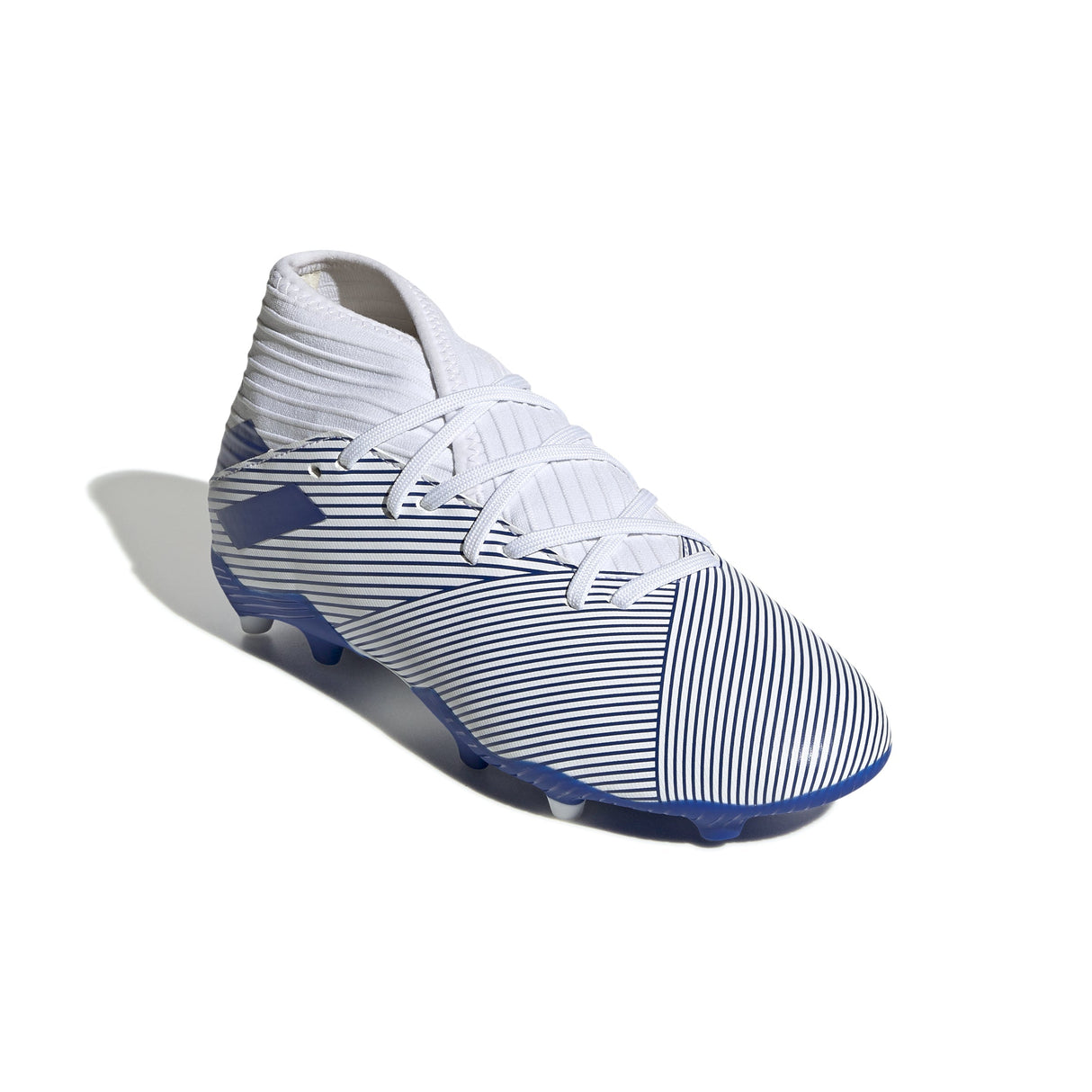 adidas Nemeziz 19.3 FG Firm Ground Youth Soccer Cleats - White/Royal - Best Buy Soccer