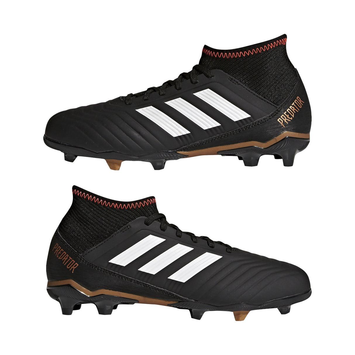 adidas Predator 18.3 FG Firm Ground Youth Soccer Cleats - Black/White/Solar Red - Best Buy Soccer