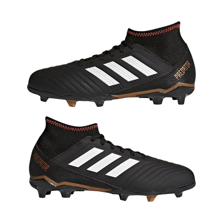 adidas Predator 18.3 FG Firm Ground Youth Soccer Cleats - Black/White/Solar Red - Best Buy Soccer