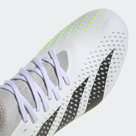adidas Predator Accuracy.3 FG Firm Ground Soccer Cleats White/Black/Lucid Lemon - Best Buy Soccer