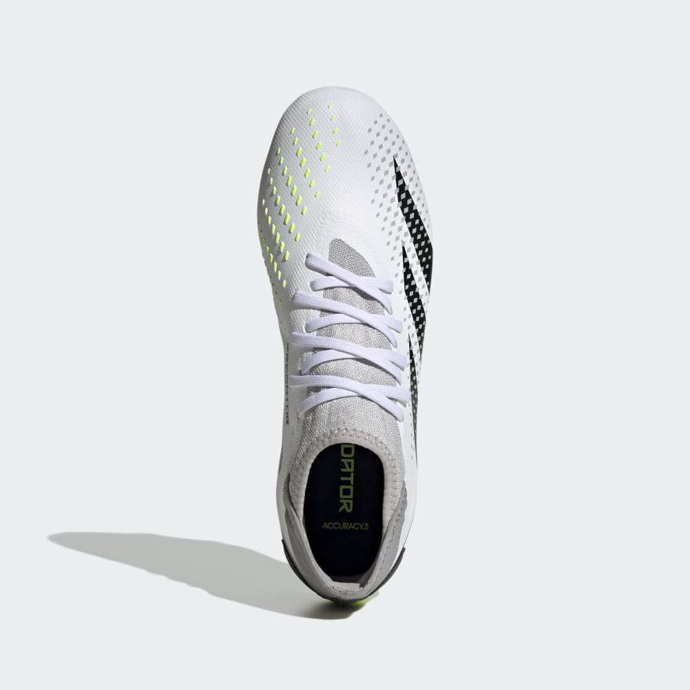 adidas Predator Accuracy.3 FG Firm Ground Soccer Cleats White/Black/Lucid Lemon - Best Buy Soccer